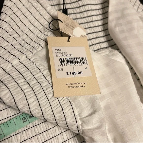 The East Order Revolve‎ Chance Mini Dress Lace Up Cottagecore Bow Women's Medium - Picture 11 of 12